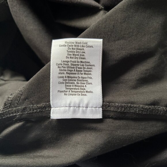 Donna Karan Black Satin-Feel A-Line Skirt - S/M - Picture 8 of 9